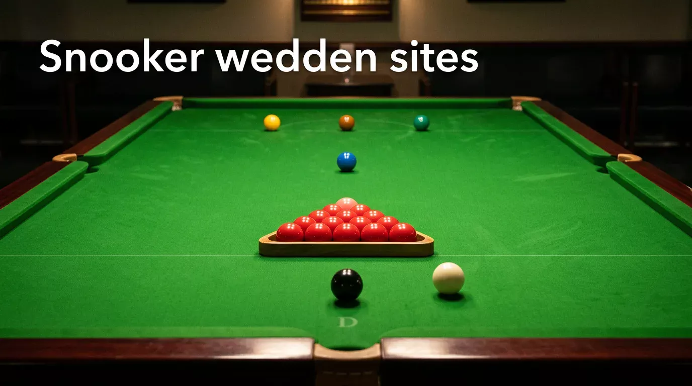 Snookertafel met groen laken, ballen opgesteld voor de break, als beeld bij een gids over snooker wedden sites in Nederland